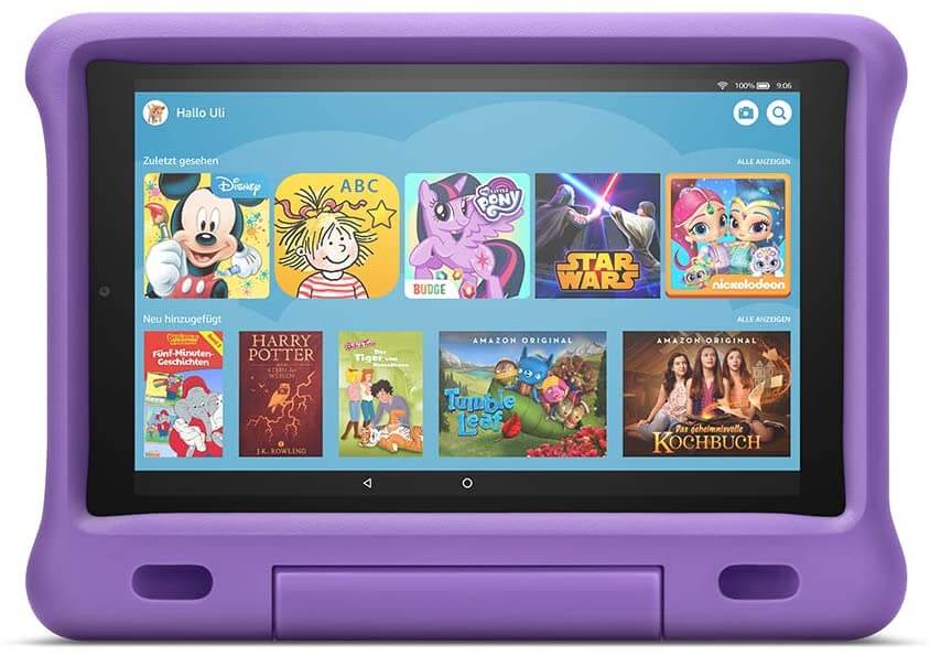 Tablet: Fire HD 10 Kids Edition mit violettem Bumper