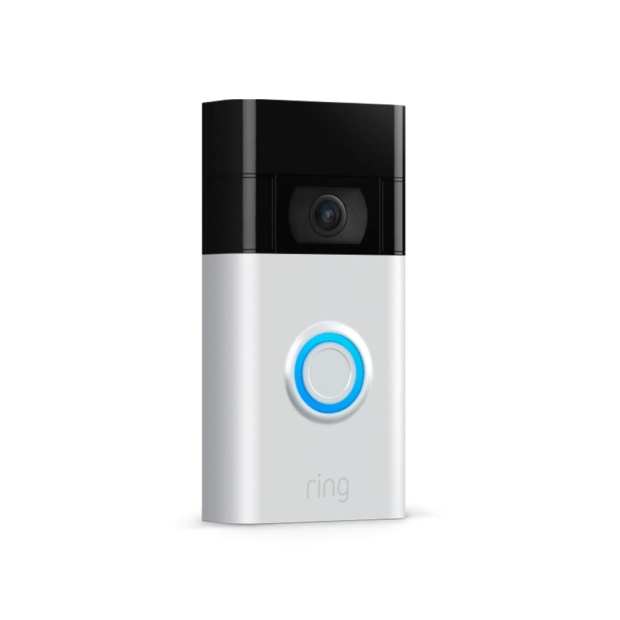 Ring Video-Türklingel ist ein Smartes Home Gadget das für mehr sicherheit und konfort  sorgt. Das Gadget ist auf weißen Untergrund dargestellt. 