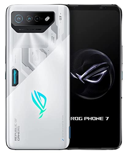 ASUS ROG Phone 7 5G Dual SIM 512 GB 16 GB RAM werkseitig entsperrt (nur GSM | keine CDMA – nicht kompatibel mit Verizon/Sprint) Global Version, NGP Wireless Charger Included - Weiß-1