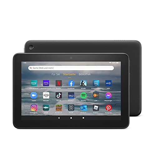 Fire 7-Tablet, 7-Zoll-Display, 16 GB, neuestes Modell (2022), schwarz Mit Werbung-1