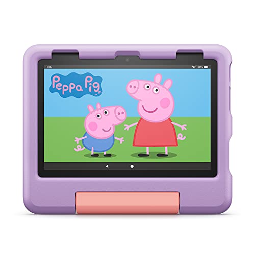 Das neue Fire HD 8 Kids-Tablet, 8-Zoll-HD-Display, für Kinder von 3 bis 7 Jahren, 2 Jahre Sorglos-Garantie, kindgerechte Hülle, 32 GB (2022), violett-1