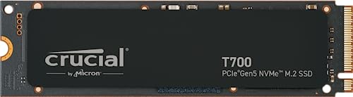 Crucial T700 2TB Gen5 NVMe M.2 SSD - Bis zu 12.400 MB/s - DirectStorage-fähig - Gaming, Fotografie, Videobearbeitung & Design - Internes Solid State-Laufwerk - CT2000T700SSD3-1