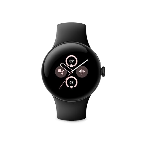 Google Pixel Watch 2 mit den besten Fitbit-Herzfrequenz-Tracking, Stressmanagement, Sicherheitsfunktionen - Android Smartwatch - mattschwarzes Aluminiumgehäuse - Obsidian Active Band - Wi-Fi-1