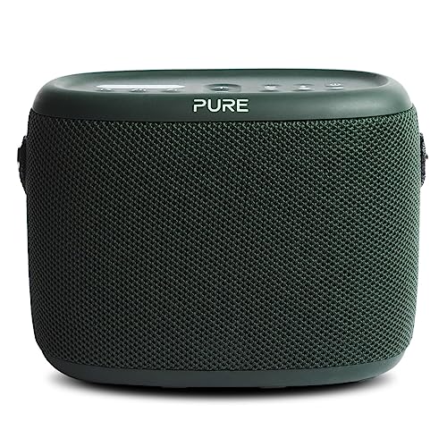 Pure Woodland Outdoor Lautsprecher mit Bluetooth & DAB+/FM Radio (wasserdicht IP67, robust, tragbar, 14h Akku - perfekt für Garten & Camping) Grün-1