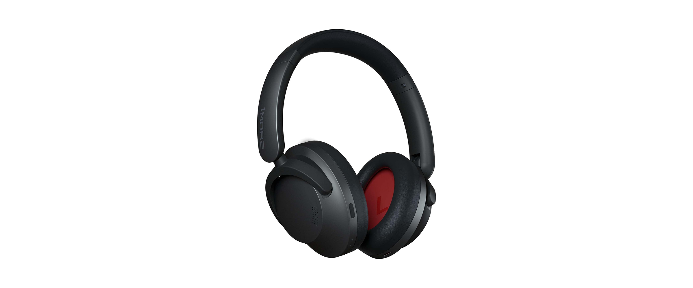 Die Over-Ear-Kopfhörere 1 More Sonoflow in der Farbe Schwarz vor weißem Hintergrund.