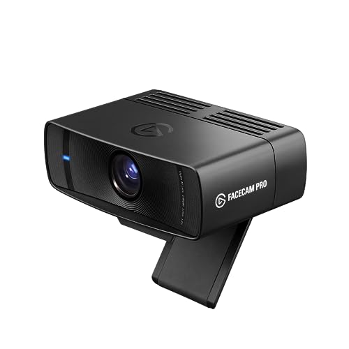 Elgato Facecam Pro, Ultra-HD-Webcam (4K60) für Livestreams, Gaming, Videokonferenzen, Sony-Sensor, fortgeschrittene Lichtkorrektur, bedienbar wie eine DSLR, Weitwinkel, für OBS, Teams, Zoom, PC/Mac-1