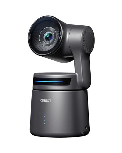 OBSBOT Tail Air Streaming Kamera 4K, KI-Tracking PTZ Kamera mit NDI, intelligenter App, Gestensteuerung, HDMI/USB-C kabellos, Videocamera für Vlogging-1